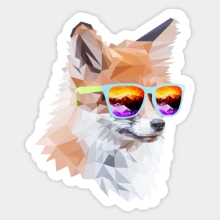 Fox in shades Sticker